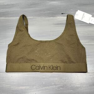 Calvin Klein Intrinsic‎ Unlined Bralette Large QF7340 Warm Bronze